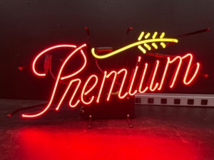 lot 62 image: Grain Belt Premium beer with wheat, neon sign