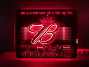 lot 64 image: Budweiser, Bud True Music neon back lit panel