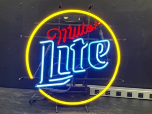 lot 125 image: Miller Lite beer, neon sign