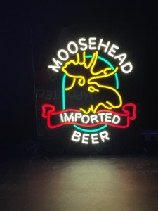 lot 131 image: Moosehead Beer neon look light up,