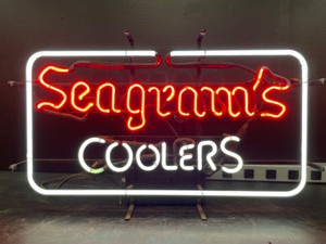 lot 136 image: Seagrams Coolers neon sign