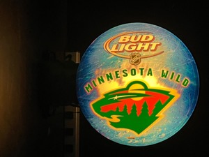 lot 144 image: Bud Light, MN Wild hockey, NHL pub light