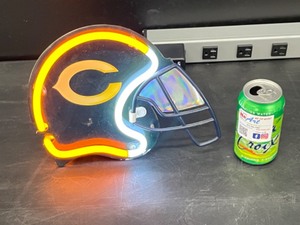 lot 148 image: Chicago Bears NFL football helmet, neon, Da Bears