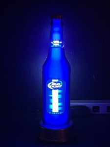 lot 150 image: Bud Light Platinum light up bottle, NIB