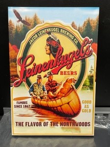 lot 155 image: Leinenkugels digital print on canvas, Maiden head and canoe, NEW