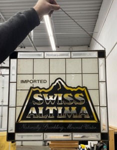 lot 161 image: Swiss Altima, faux stained glass, NOS, NIB