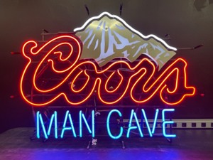 lot 30 image: Coors mountain neon, customized with Man Cave