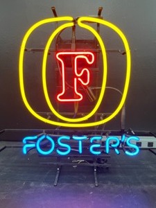 lot 35 image: Fosters Lager logo neon