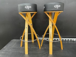 lot 184 image: Bud Light NHL hockey stick bar stools