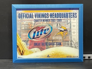 lot 171 image: Miller Lite, MN Vikings mirror