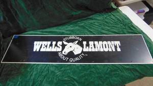 Double Sided Wells Lamont Sign