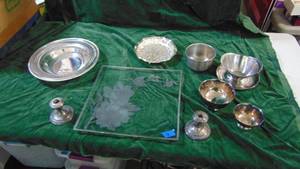 Lot of 10 Silverplate Pieces