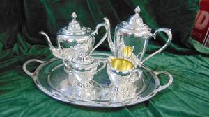 Silverplate Tea Set with Tray