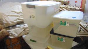 Lot of 5 Storage Totes