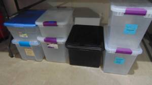 Lot of 7 Smaller Storage Totes