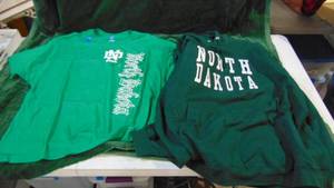 3XL T-shirt and 2XL Sweatshirt. Both UND