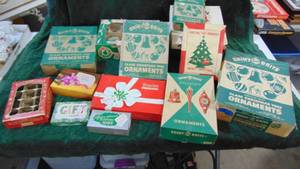 Lot of Empty Vintage Christmas Boxes