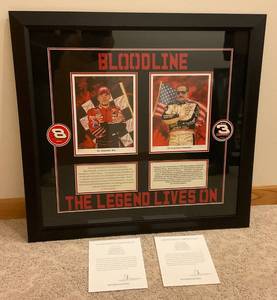 lot 5 image: Framed Behind Glass Bloodline The Legend Lives On  Limited Edition Prints 10004000 & 12104000 With COAS 36 x 38