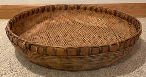 lot 26 image: Vintage Bamboo FruitDrying Basket