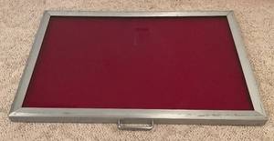 lot 35 image: Vintage 30 x 20 x 1 12 Metal & Glass Locking Display Case (No Key)