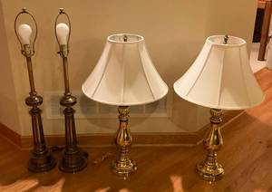lot 73 image: Group Of Misc. Brass Lamps