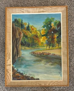 lot 12 image: Framed Original Scenic Painting by Lorry Spiegel