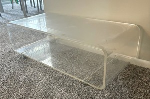 lot 17 image: Lucite Accent Table  Lucite Coffee Table