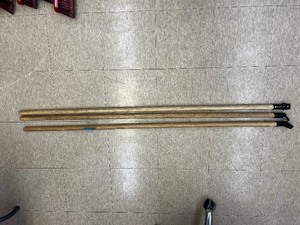 lot 44 image: Lot of 3 Broom Handles