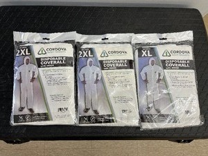lot 74 image: Two 2XL Protection Coveralls and One XL Coverall