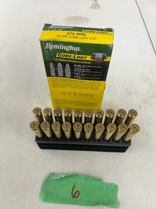 lot 6 image: 20 REMINGTON CORE-LOKT 270 WIN 130 GR. PSP BULLETS