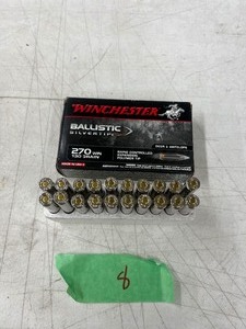 lot 8 image: 20 WINCHESTER 270 WIN BALLISTIC SILVERTIP 130 GRAIN BULLETS