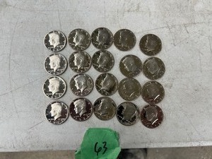 lot 63 image: 20) 1973S KENNEDY PROOF HALF DOLLARS