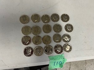 lot 110 image: 20) 1973S KENNEDY PROOF HALF DOLLARS