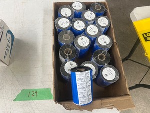 lot 124 image: 18 ROLLS OF BLACK FH WAX PRINTHEAD CLEANER