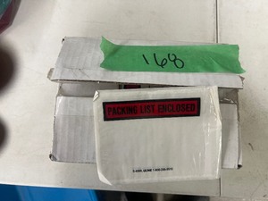 lot 168 image: ULINE 4-12 X 6 SUPER STICK PACKING LIST ENCLOSED SLEEVES