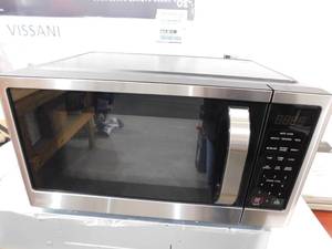 lot 23 image: Vissani 1.1 cu. ft. Countertop Microwave in Fingerprint Resistant Stainless Steel