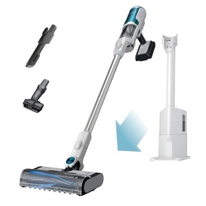 lot 72 image: Shark Clean and Empty Bagless Cordless HEPA Filtration Stick Vacuum and Auto-Empty System Multi-Surfaces in WhitePeacock