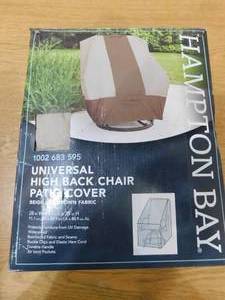 lot 54 image: Hampton Bay High Back Outdoor Patio Chair Cover