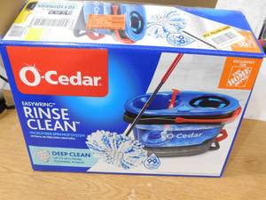 lot 55 image: O-Cedar Easy Wring Rinse Clean Deep Clean Microfiber Spin Mop and Bucket System