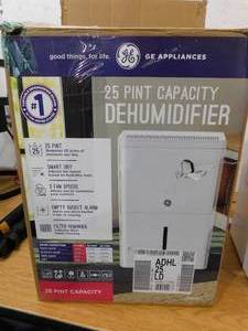 lot 66 image: GE 25-Pints for Damp Rooms Up to 1500 sq. ft. Residential Dehumidifier with Bucket in White, ENERGY STAR