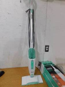 lot 68 image: Shark Corded Steam Mop for Hard Floor Surfaces, Tile, Stone, Laminate in Blue with XL Removable Water Tank