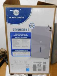 lot 73 image: GE 50-Pint Dehumidifier with Built-in Pump for Basement, Garage or Wet Rooms up to 4500 sq. ft. in Grey, ENERGY STAR