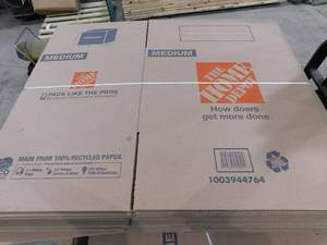 lot 77 image: 22 in. L x 15 in. W x 16 in. D Medium Moving Box with Handles (25-Pack)
