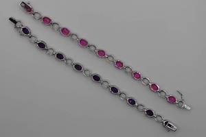 2 - Sterling .925 Rhinestone Bracelet