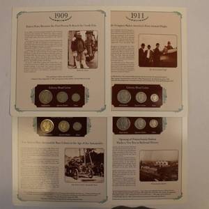 4 Pages From The Last Family of U.S. Silver Coins 1908-1911