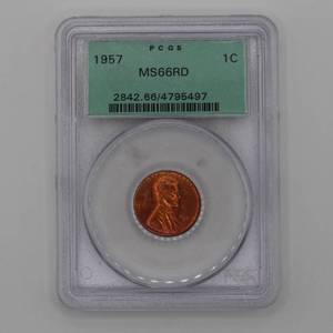 1957 Wheat Penny PCGS Graded