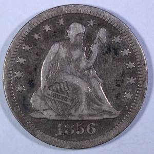 1856 Liberty Seated Quarter