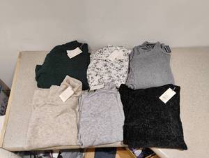 lot 12 image: 6 NEW WOMENS SWEATERS SIZE LARGE