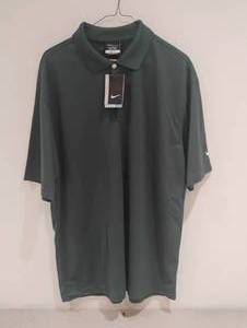lot 22 image: NEW NIKE  GOLF DRI-FIT POLO SHIRT SIZE LARGE GREEN