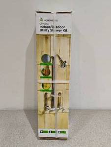 lot 72 image: NEW HOMEWERKS CHROME INDOOROUTDOOR UTILITY SHOWER KIT